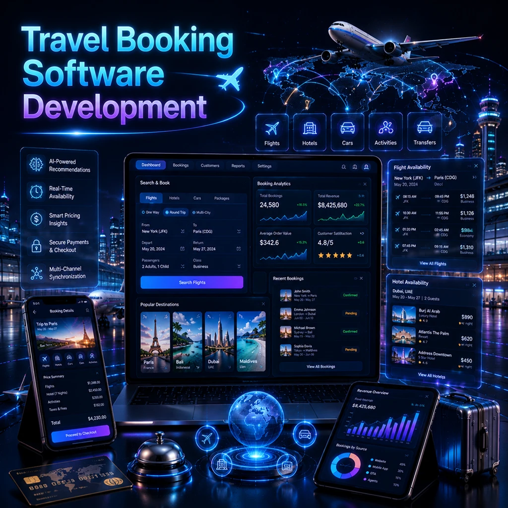 Travel booking software development solutions